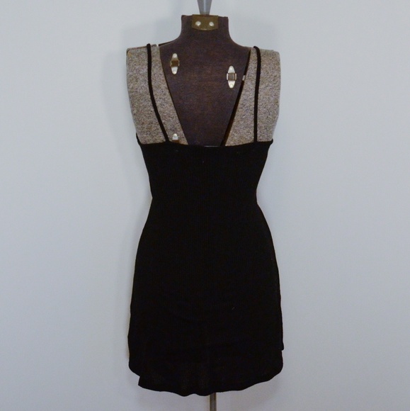Small Knit Black Cami Dress Tie Front Forever 21 - Picture 3 of 4
